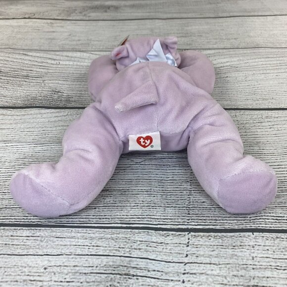 TUBBY 1996 TY Pillow Pals Lavender Hippo Soft Plush 15” Kids Stuffed Animal Toy - Picture 4 of 13